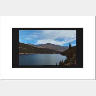 Turquoise Lake Mountain Landscape Posters and Art